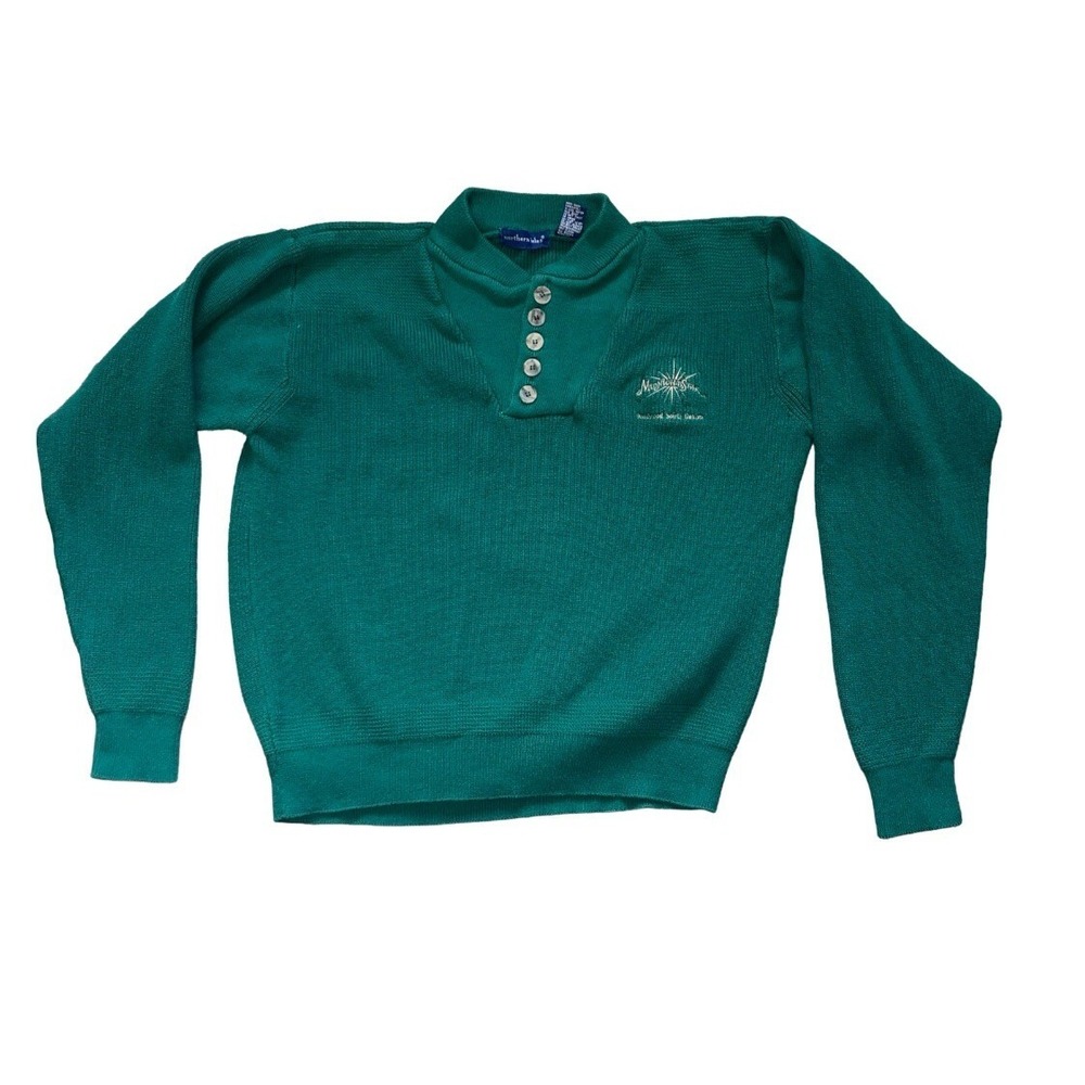 VTG Deadwood SD Midnight Star Casino Gambling Black Hills L Green Sweater
